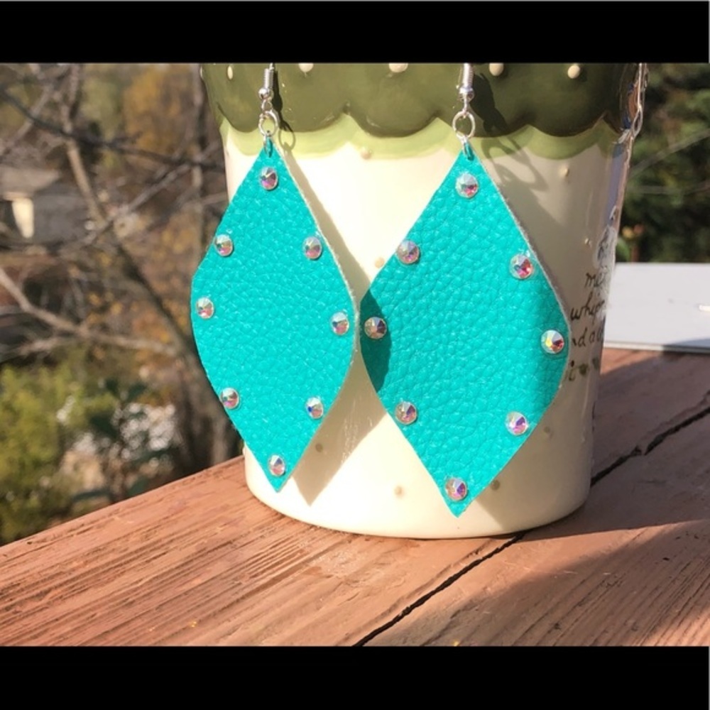 Faux Leather Earrings - Picture 3 of 5